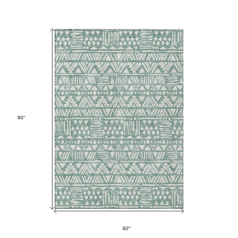 HomeRoots Southwestern Transitional Rectangle Outdoor Rug