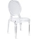 preview thumbnail 1 of 11, Stackable Stacking Clear Chairs Transparent Chair Dining Molded Chair Kitchen Hotel Guest Armless Bedroom Chair No Wheels