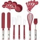 preview thumbnail 2 of 18, Kaluns Kitchen Utensil sets. Cooking / Baking Supplies - Non-Stick and Heat Resistant Cookware set - 3 Sizes 17 Piece Set - Red