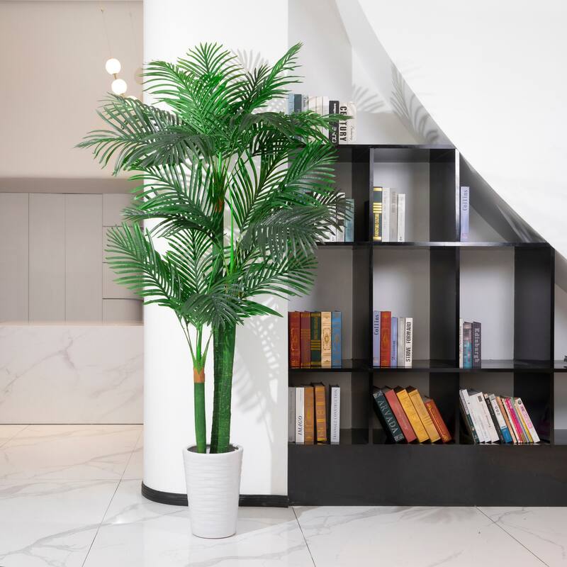 7.9' Golden Cane Artificial Palm Tree - 6.9FT