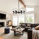 preview thumbnail 2 of 29, Modern Black Farmhouse Chandelier Dining Room Light Fixture Over Table Industrial Lighting for Living Room Foyer Kitchen