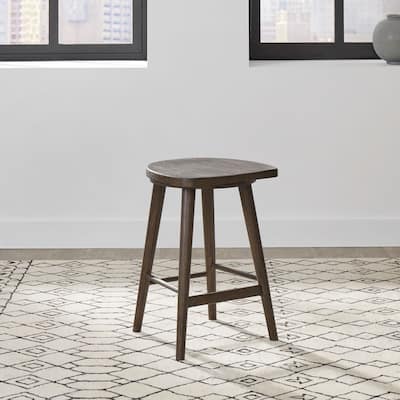 Liberty Furniture City View Console Stool in Coffee Bean Brown - Width 17" x Depth 17" x Height 25"