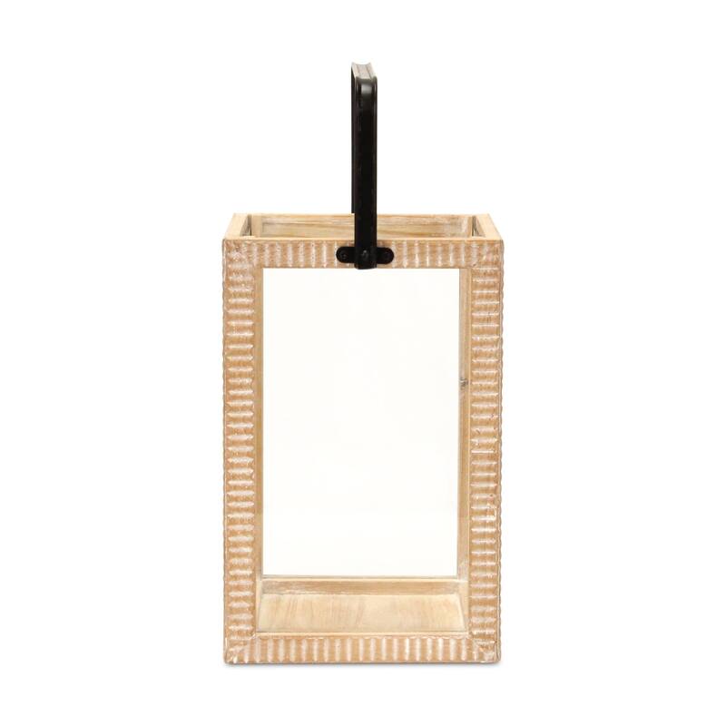 Aber Ridge Patterned Wood Lantern