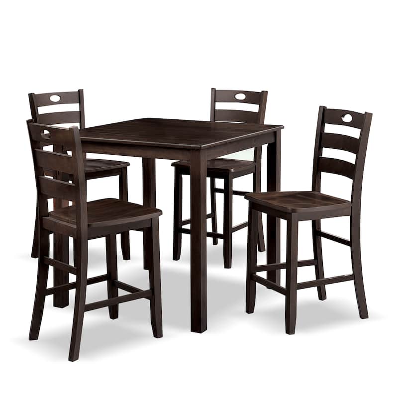 Furniture of America Cordelia Traditional Wood 5-Piece Dining Table Set