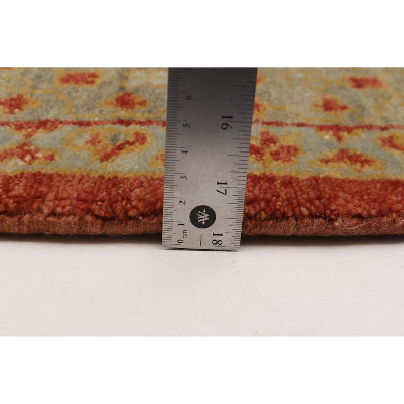 ECARPETGALLERY Hand-knotted Mamluk Dark Copper Wool Rug - 7'10 x 9'8