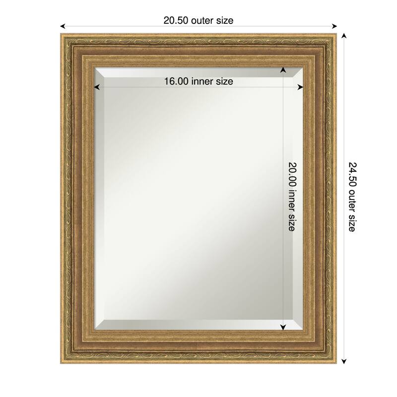 Elliot Gold Beveled Framed Wall Mirror - Elliot Gold - 21 x 25 in