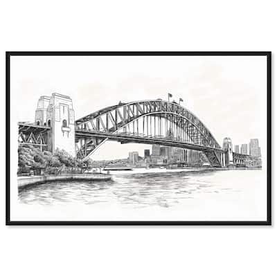 Lines of the Bridge Canvas by Art Remedy