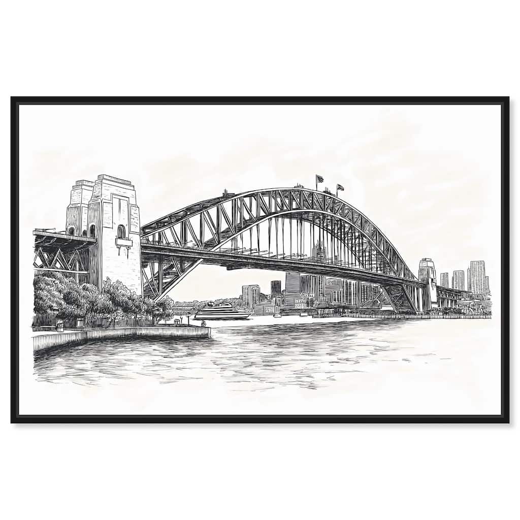 Lines of the Bridge Canvas by Art Remedy
