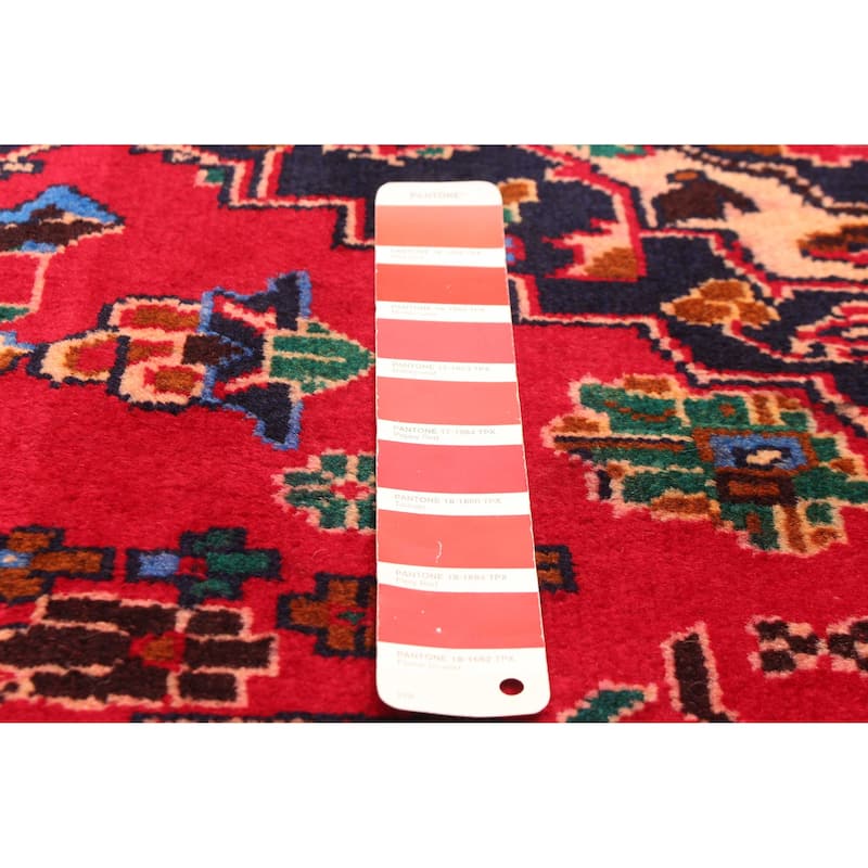 ECARPETGALLERY Hand-knotted Teimani Red Wool Rug - 3'6 x 6'9