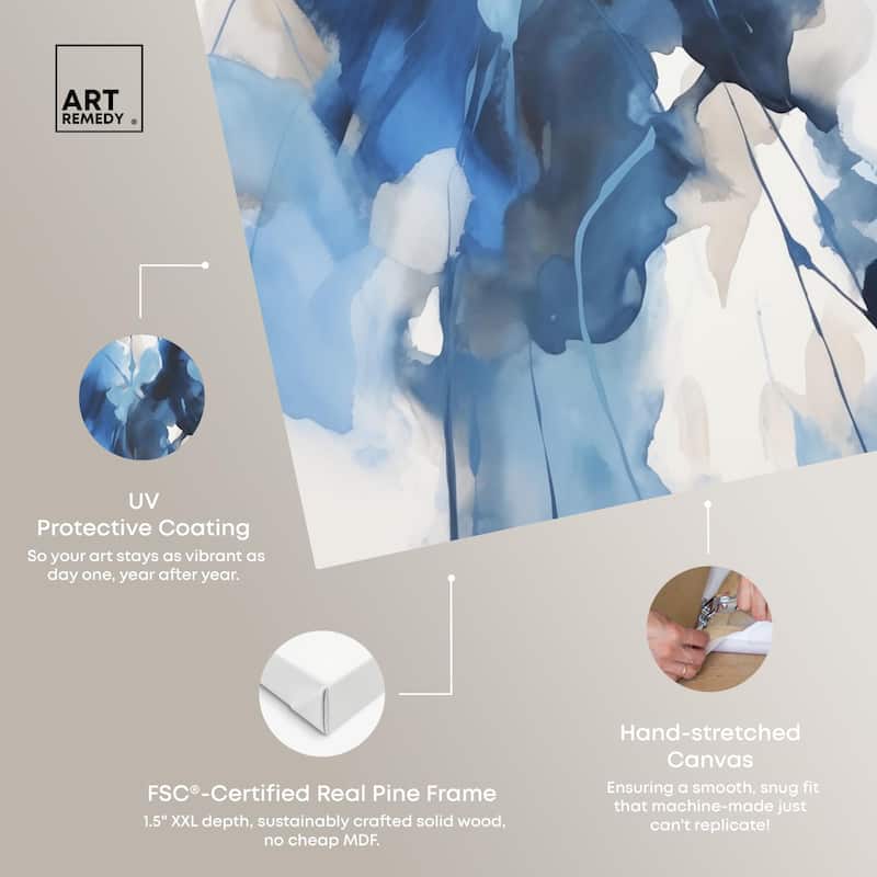 Fleur Bleue I Canvas by Art Remedy, Gallery Wrapped
