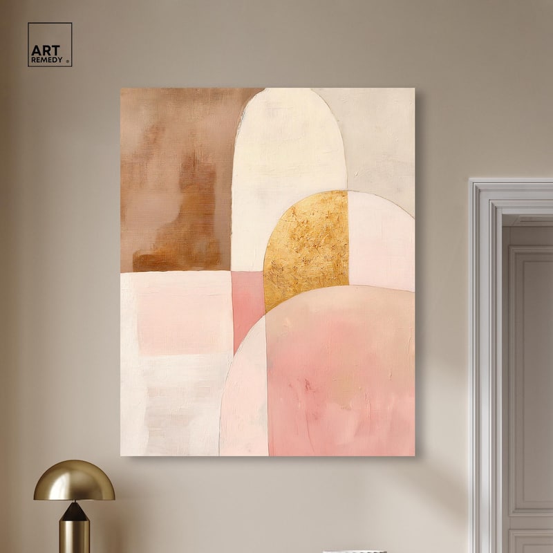 Rose Quartz and Sand I Canvas by Art Remedy, Gallery Wrapped