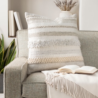 Lilith Cozy Nordic Stripe Wool Throw Pillow