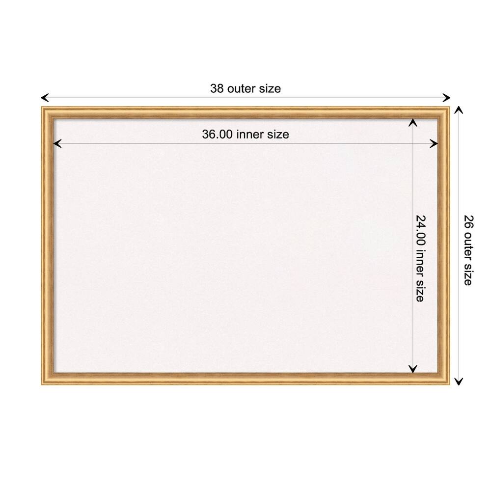 Salon Scoop Copper Wood Framed White Corkboard Bulletin Board