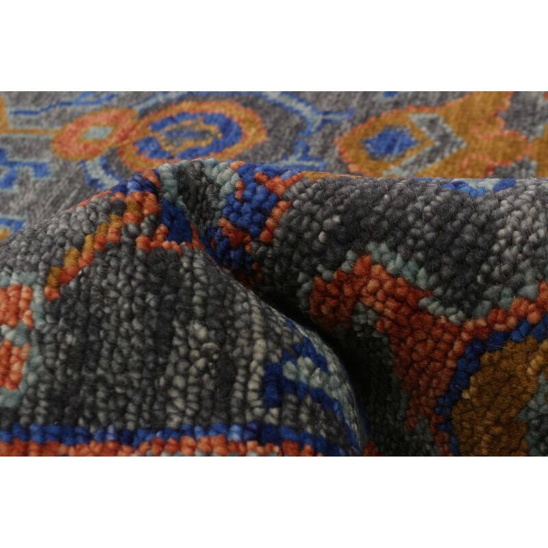 ECARPETGALLERY Hand-knotted Jules Serapi Dark Grey Wool Rug - 7'10 x 10'2