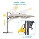 preview thumbnail 13 of 40, BONOSUKI 11.5x9FT LED Cantilever Patio Umbrella with 360 Rotation