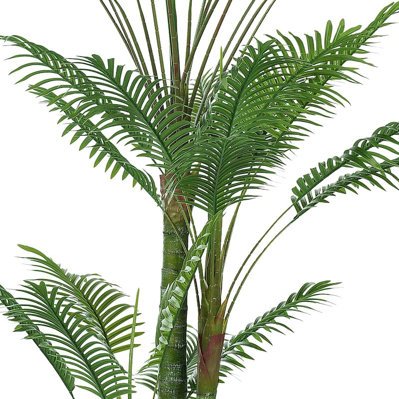 Artificial Palm Tree - Large Faux Potted Tropical Plant for Indoor or Outdoor Decoration (Set of 2)