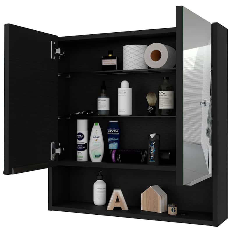 Medicine Cabinet With Mirror And Three Internal Shelves