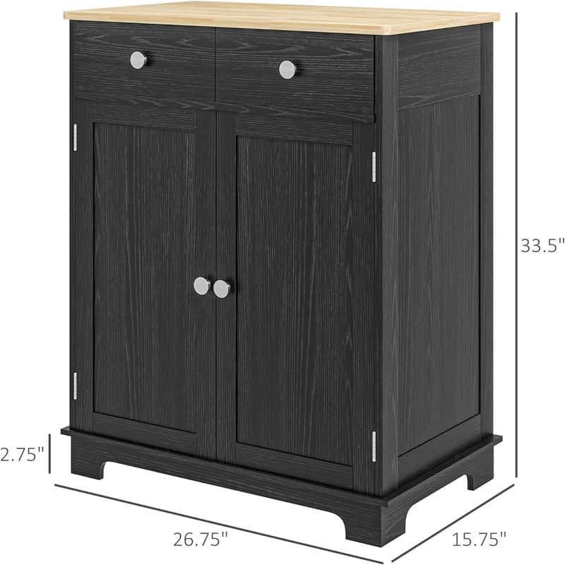 Sideboard Buffet CabinetKitchen Storage Cabinet - 15.75"D x 26.75"W x 33.5"H