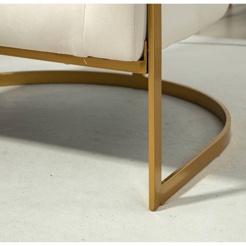US Pride Furniture Modern Accent Armchair Luxury Gold Frame and Multi-colored Velvet Material Infuse Elegant Flair