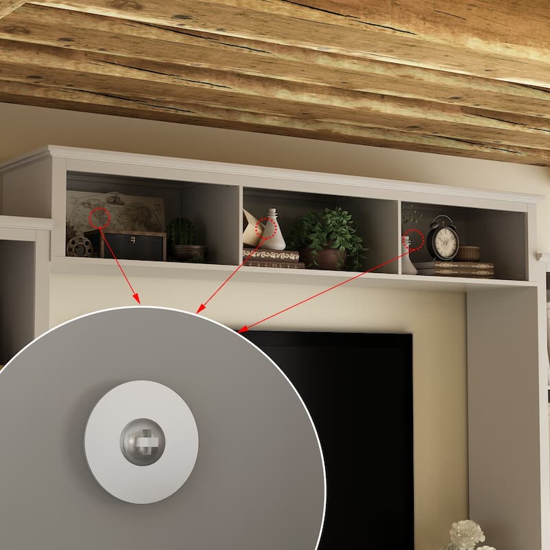 Large Modern Wood Entrainment Centers in White TV Stand Wall Cabinet
