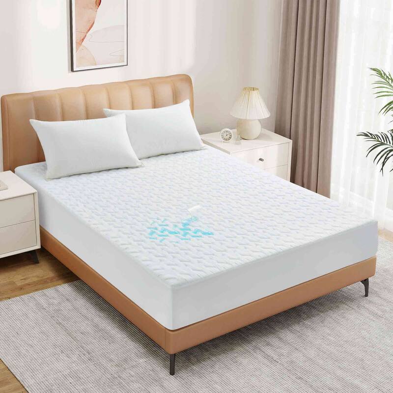 Waterproof Mattress Protector, Noiseless & Secure Fit with Deep Pocket