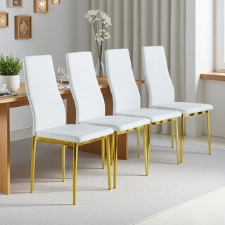 Upholstered Dining Chairs Set of 4 with Metal Legs - Bed Bath & Beyond ...