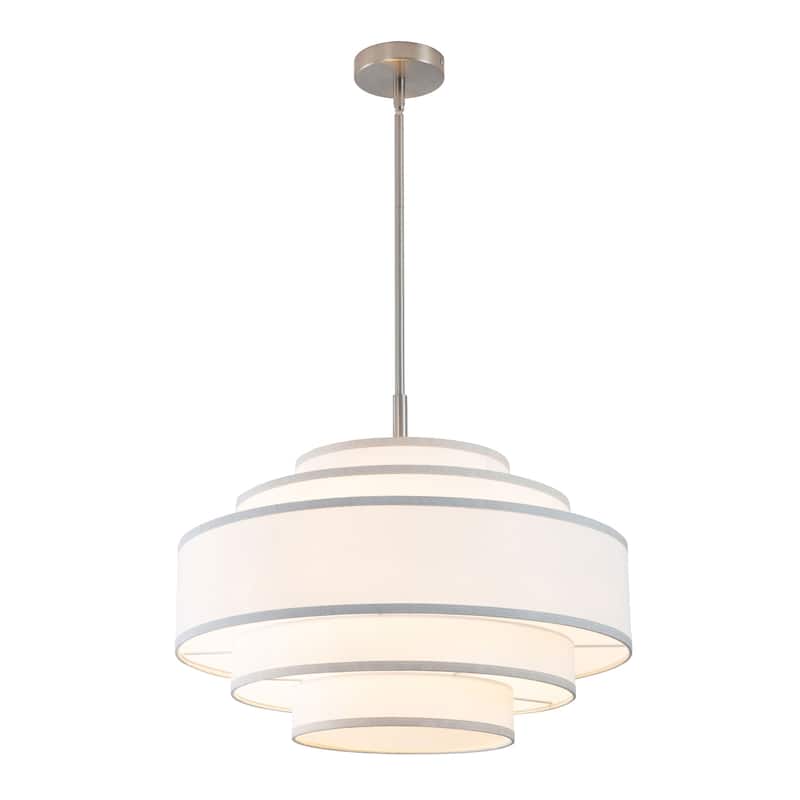 24" 5-Light Dimmable Tiered Drum Chandelier