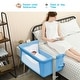 preview thumbnail 27 of 39, Travel Portable Baby Bed Side Sleeper Bassinet Crib with Carrying Bag - 38" x 19.5"-27.5" x 26.5"-34" (L x W x H)