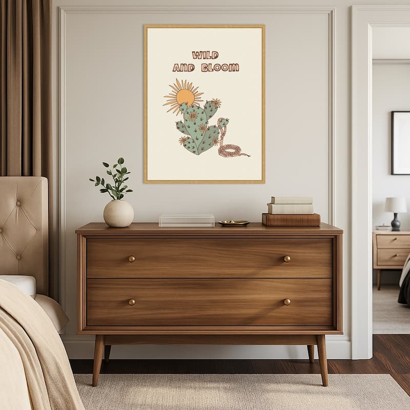 Wild a Bloom by Olena Kovalova Framed Canvas Wall Art Print