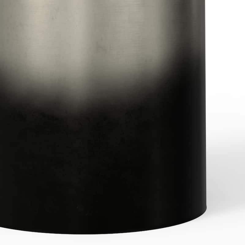 WYNDENHALL Lance Industrial 16 inch Wide Metal Cylinder Accent Table, Fully Assembled - 16"D x 16" W x 20.5" H