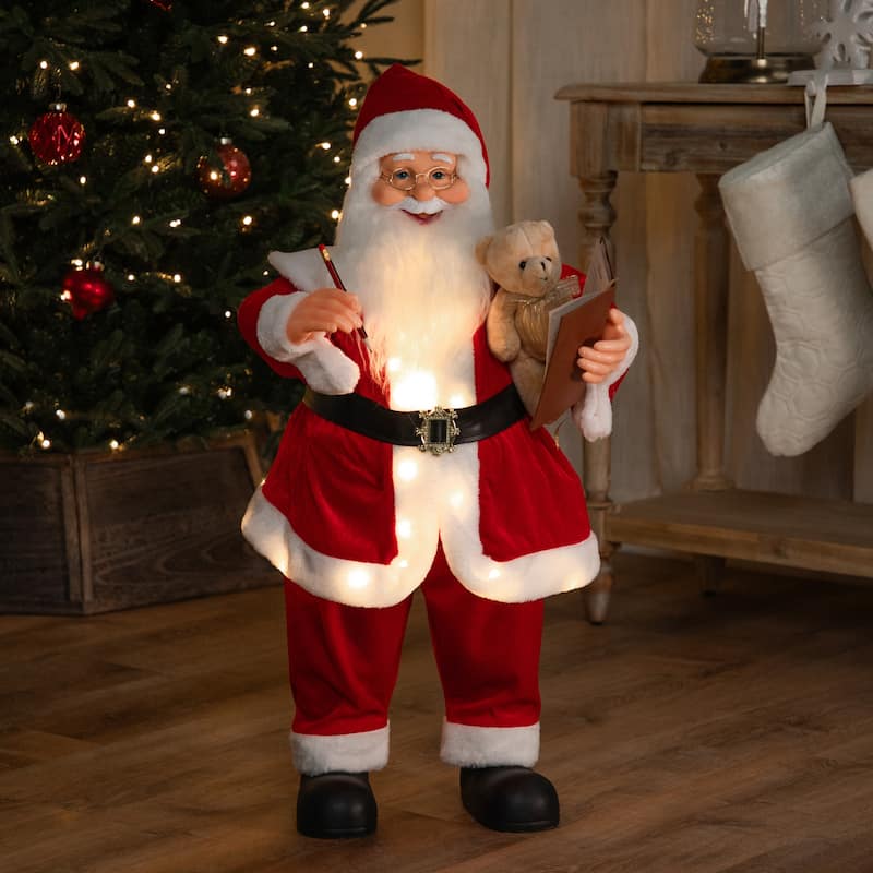 Lighted and Animated Musical Santa Claus Christmas Decoration - 32"