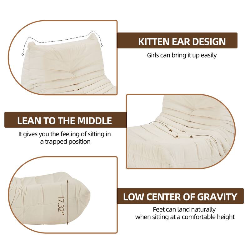 Bean Bag Chair Big Beanbag Chair for Adults Bean Bag Lounger Foam Chair