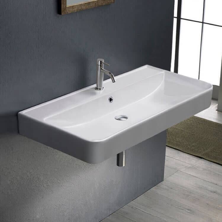 Nameeks CeraStyle 078800-U-One Hole Hera 31-1/2" Rectangular Ceramic