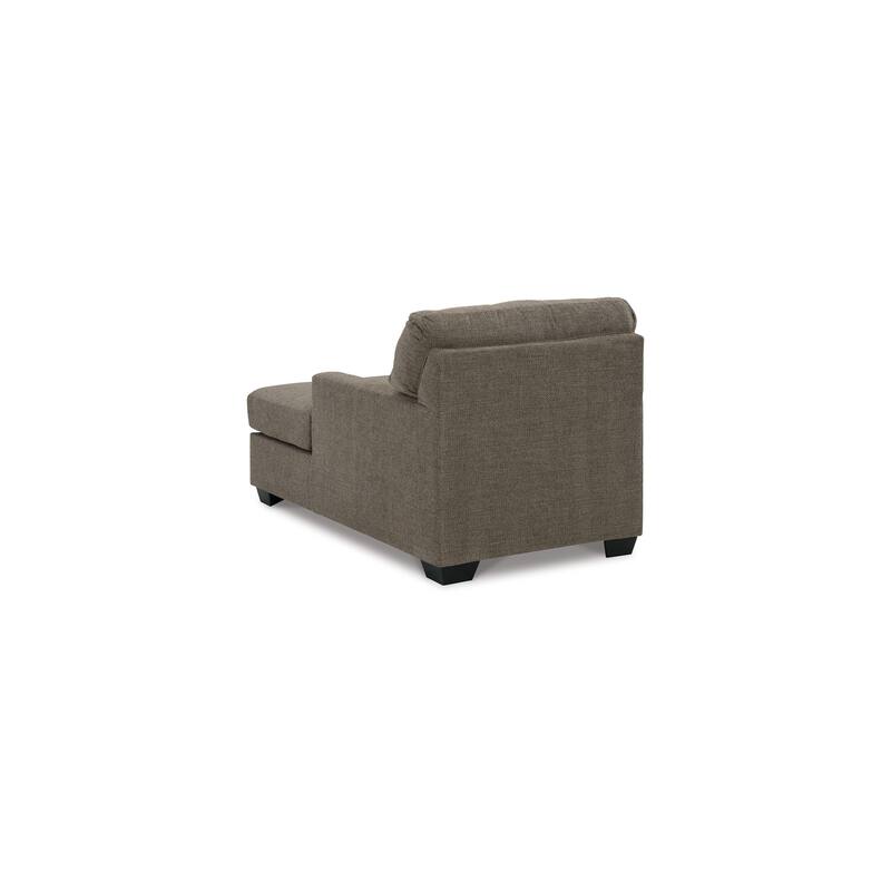 Joey 62 Inch Chaise Chair, Tufted Back, Foam, Chocolate Brown Polyester