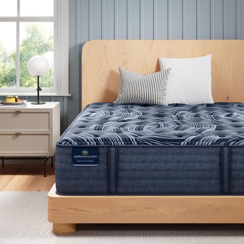 Serta Perfect Sleeper Pro New Paris 15" Latex Hybrid Medium Mattress Set