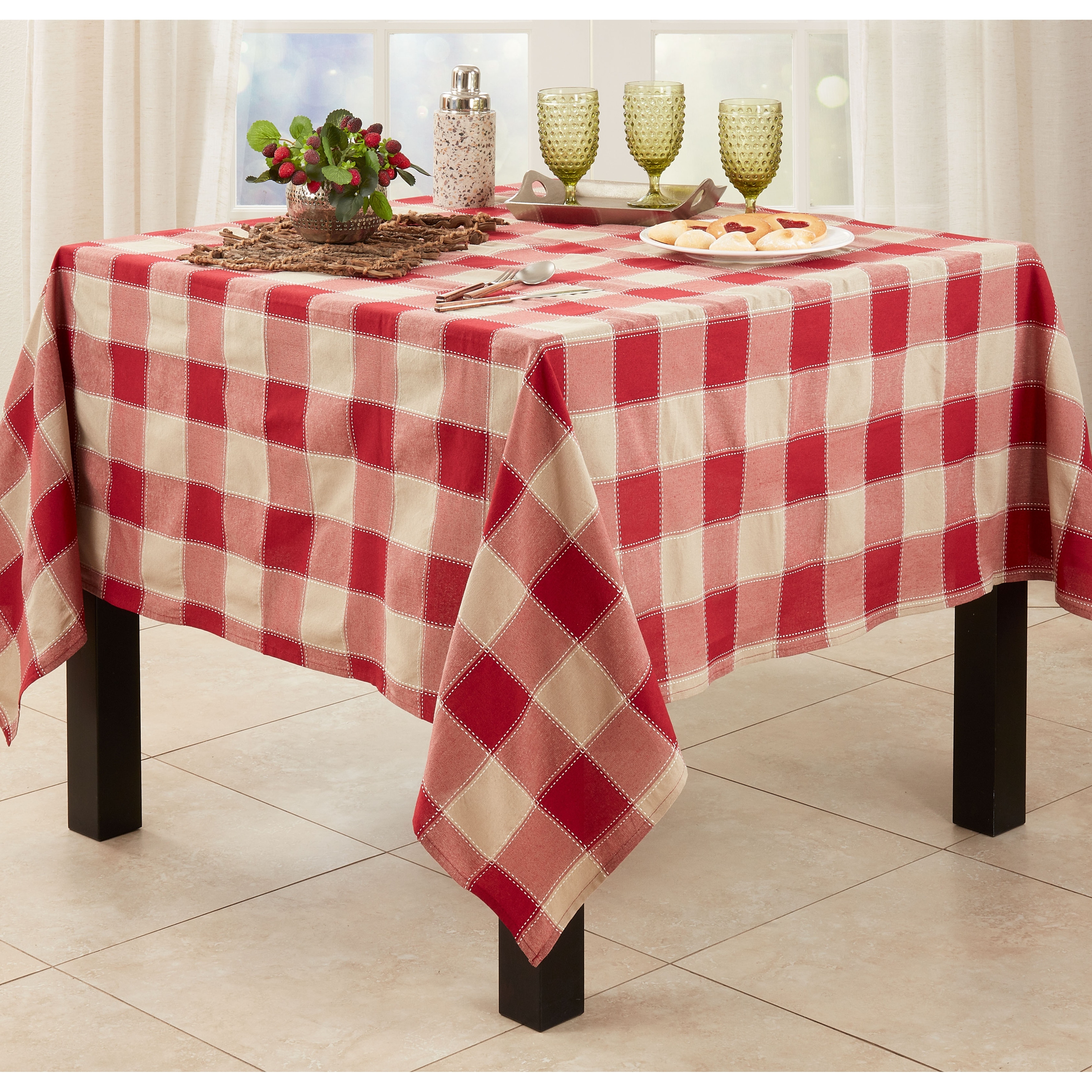 Plaid clearance table cloth
