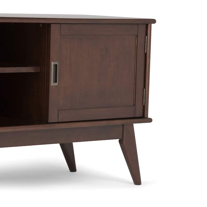 WYNDENHALL Tierney SOLID HARDWOOD 60 inch Wide Mid Century Modern TV Media Stand For TVs up to 65 inches - 60"w x 18"d x 26" h