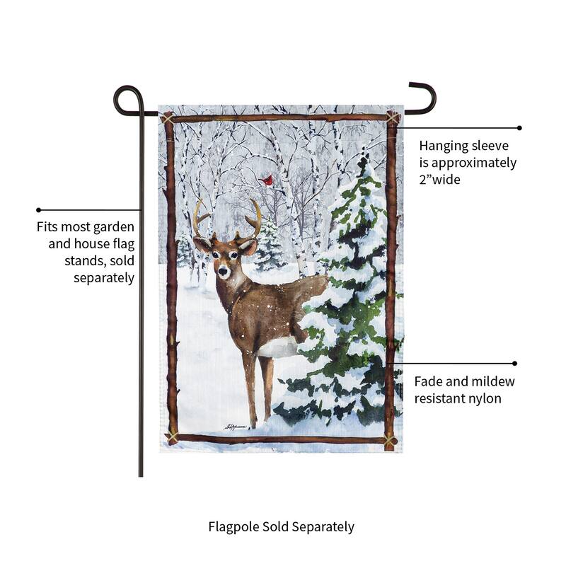 12.5 in. x 18 in. Winter's Whisper Garden Strie Flag