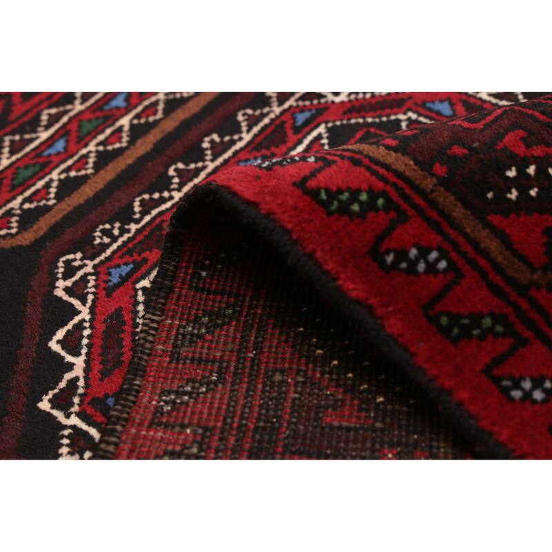 ECARPETGALLERY Hand-knotted Teimani Black, Red Wool Rug - 3'1 x 5'11