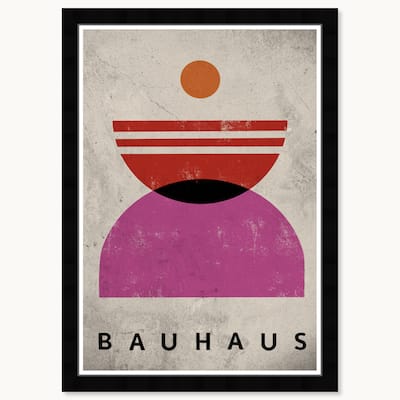 Wynwood Studio Cascading Sunsets Framed Retro Colorful Abstract Prints