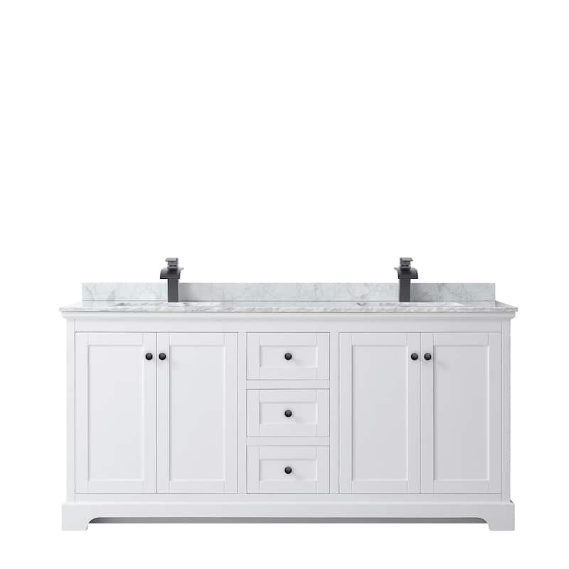 Avery Marble Top 72-inch Double Square Sink Vanity