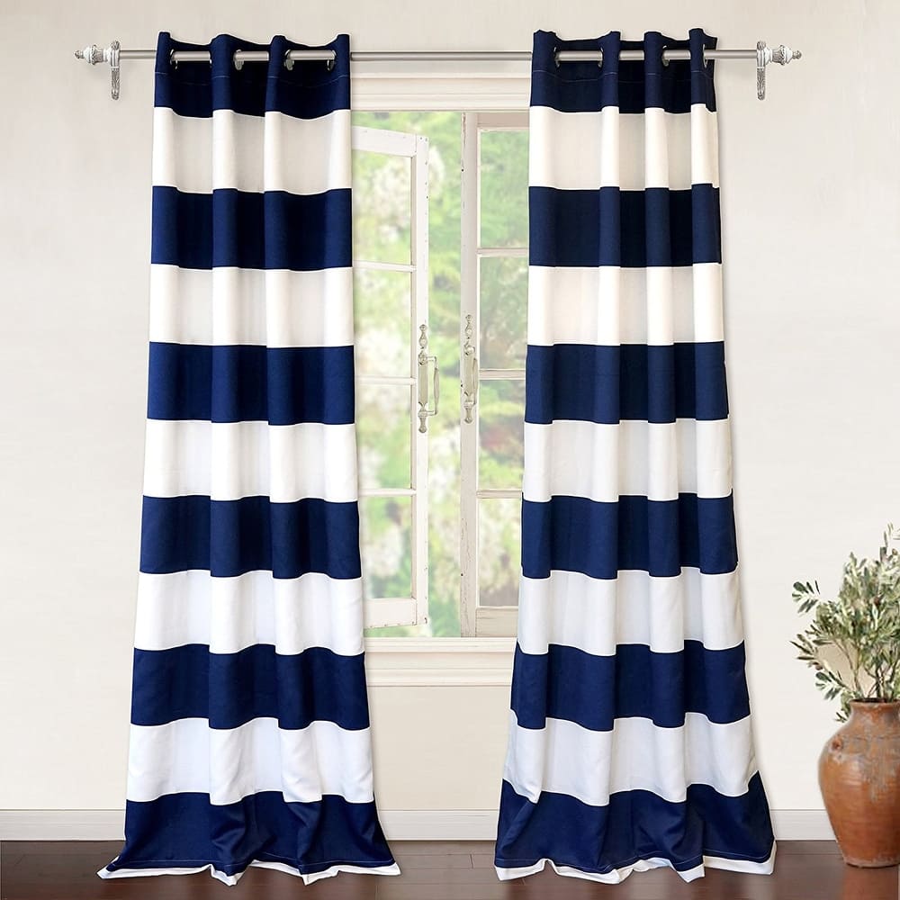 DriftAway Mia Stripe Room Darkening Curtain Panel Pair