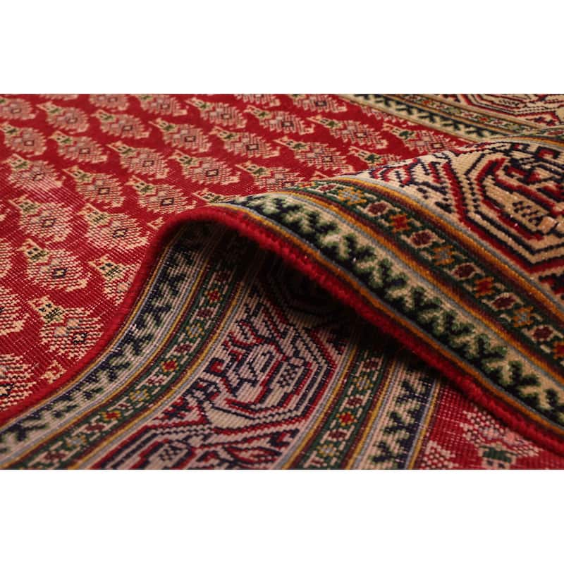 ECARPETGALLERY Hand-knotted Anadol Vintage Red Wool Rug - 3'1 x 10'11