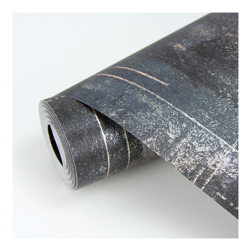 Brewster Ozone Black Texture Wallpaper - 21 x 396 x 0.025