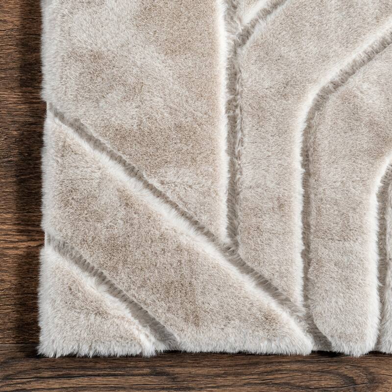 Nuloom Indie SuperiorWash Modern Maze Faux Rabbit Machine Washable Area Rug