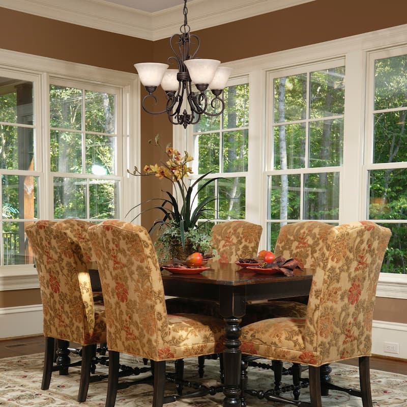 Golden Lighting's Homestead #8606-GM4 RBZ-TEA 4-light Mini Chandelier