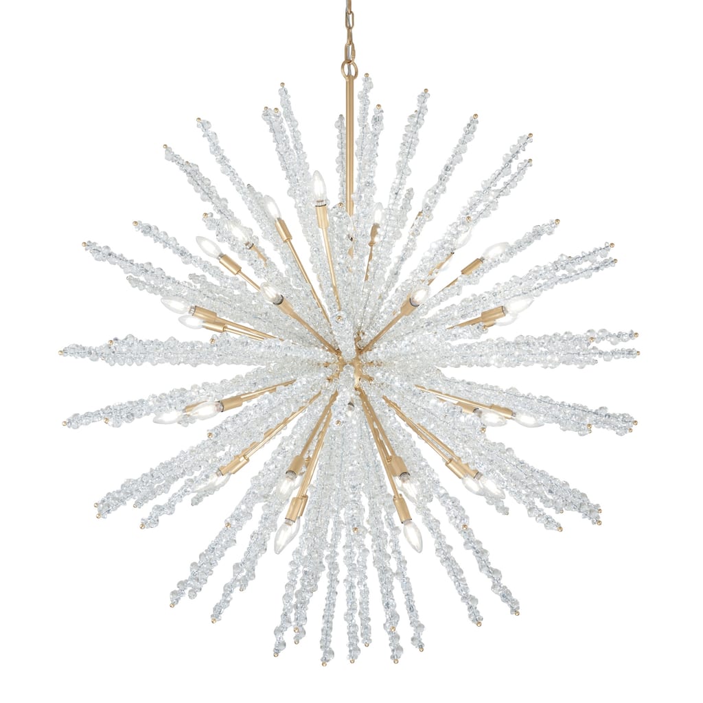 Metropolitan N1959 Aisi 40 Light 52" Wide Taper Candle Sputnik