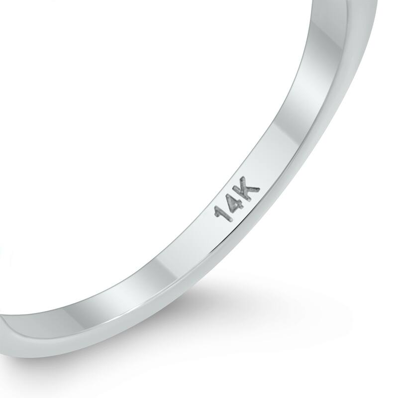 Marquee 1/8 Carat TW Diamond Bar Ring in 14K White Gold
