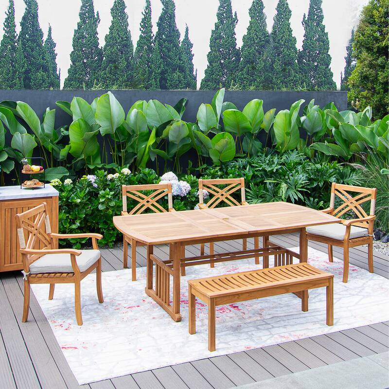 Cambridge Casual Carmel 6-Piece Teak Outdoor Patio Dining Set
