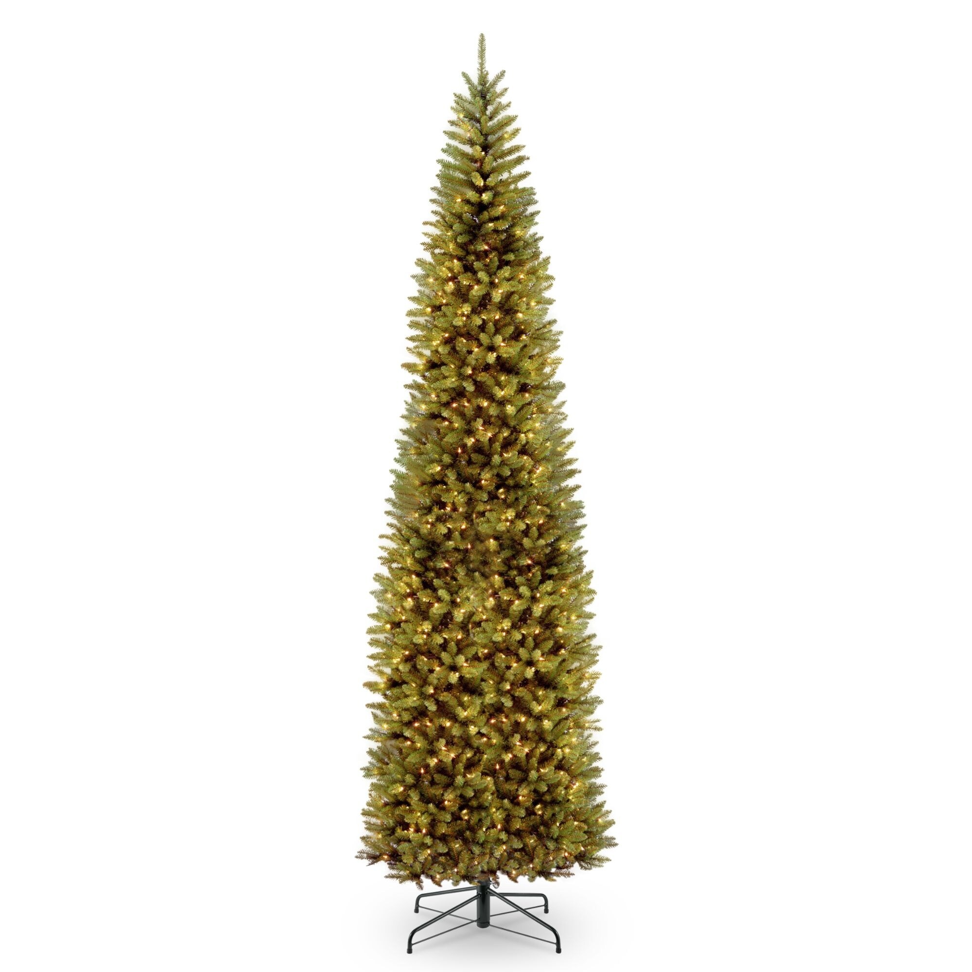 10' Kingswood Fir Pencil Artificial Christmas Tree Clear Lights - over-10-feet